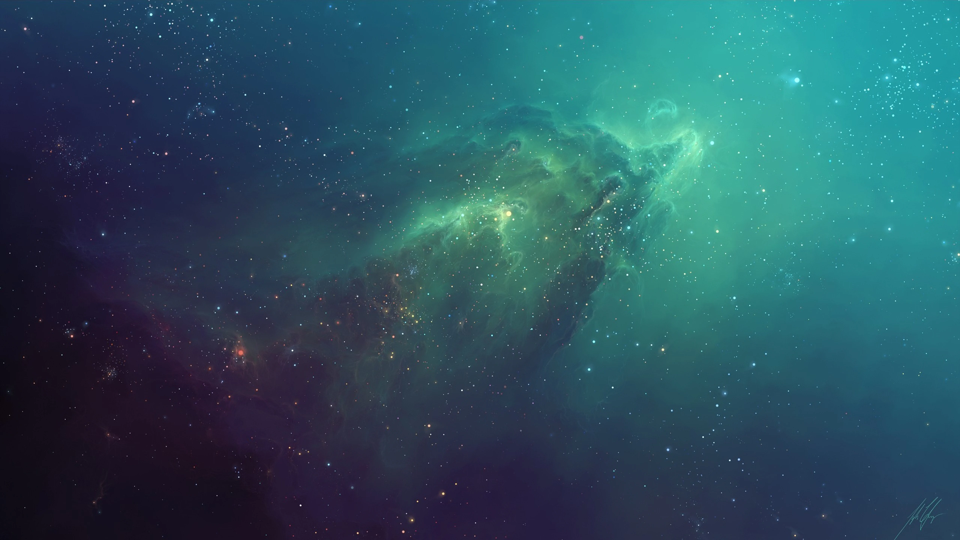 Nebulosa Esmeralda del Espacio Profundo (4K Ultra HD)