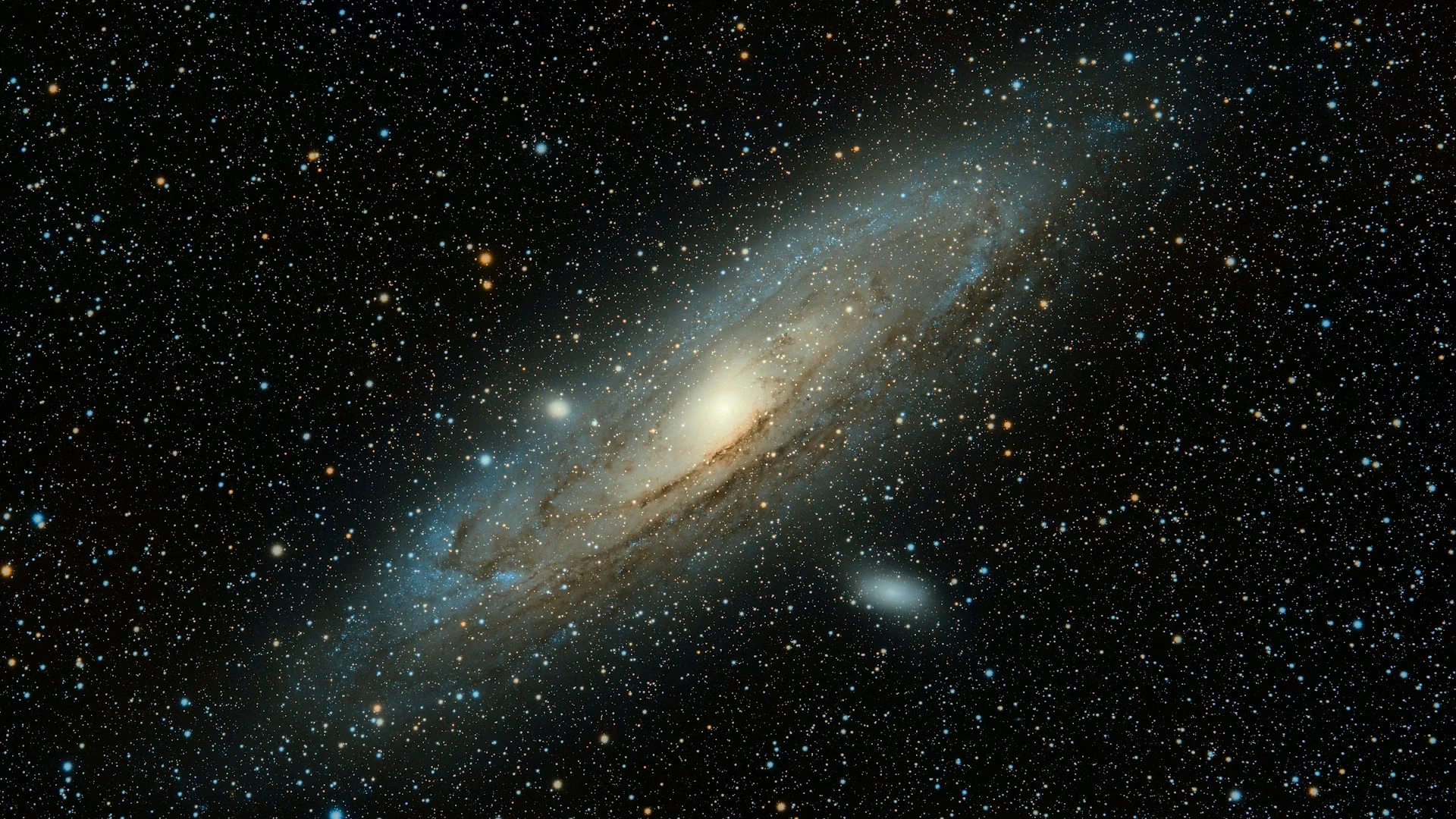 Galaxia de Andrómeda en Espacio Profundo (FullHD)