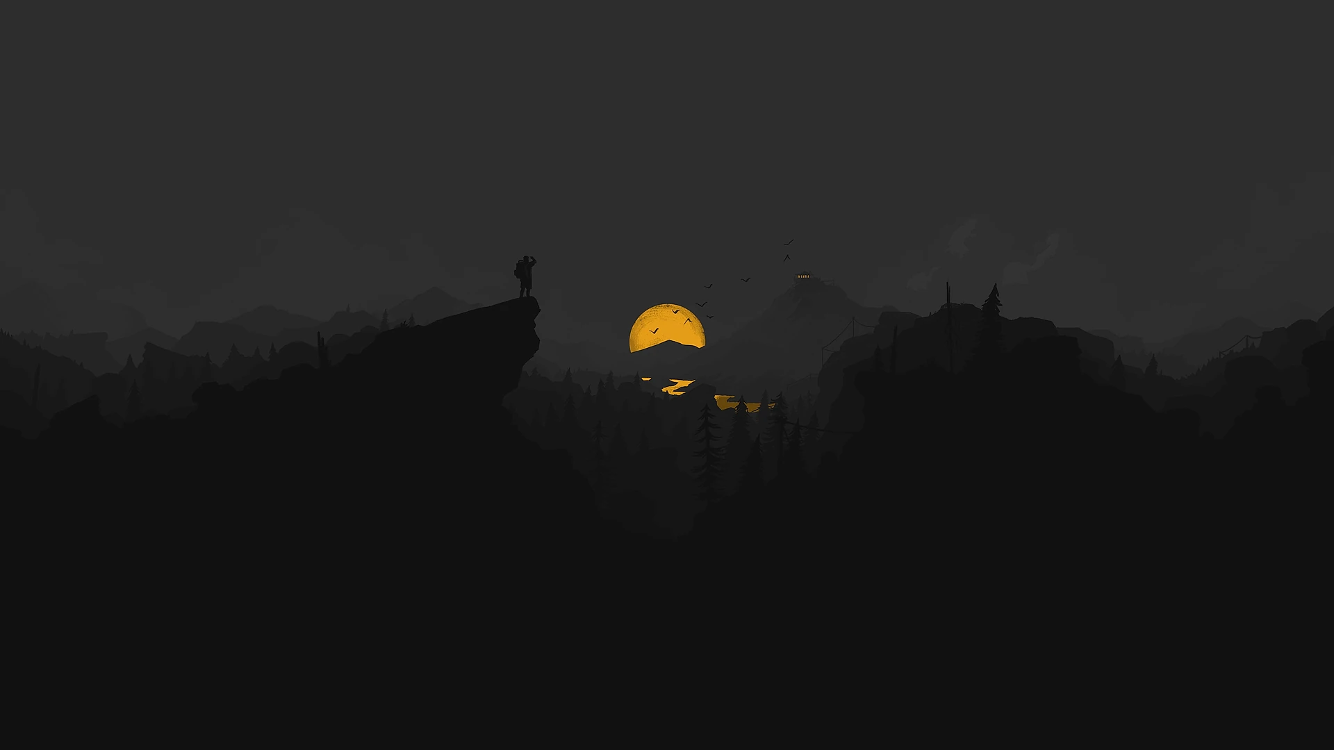 Duna Solitaria al Atardecer Zen (FullHD)