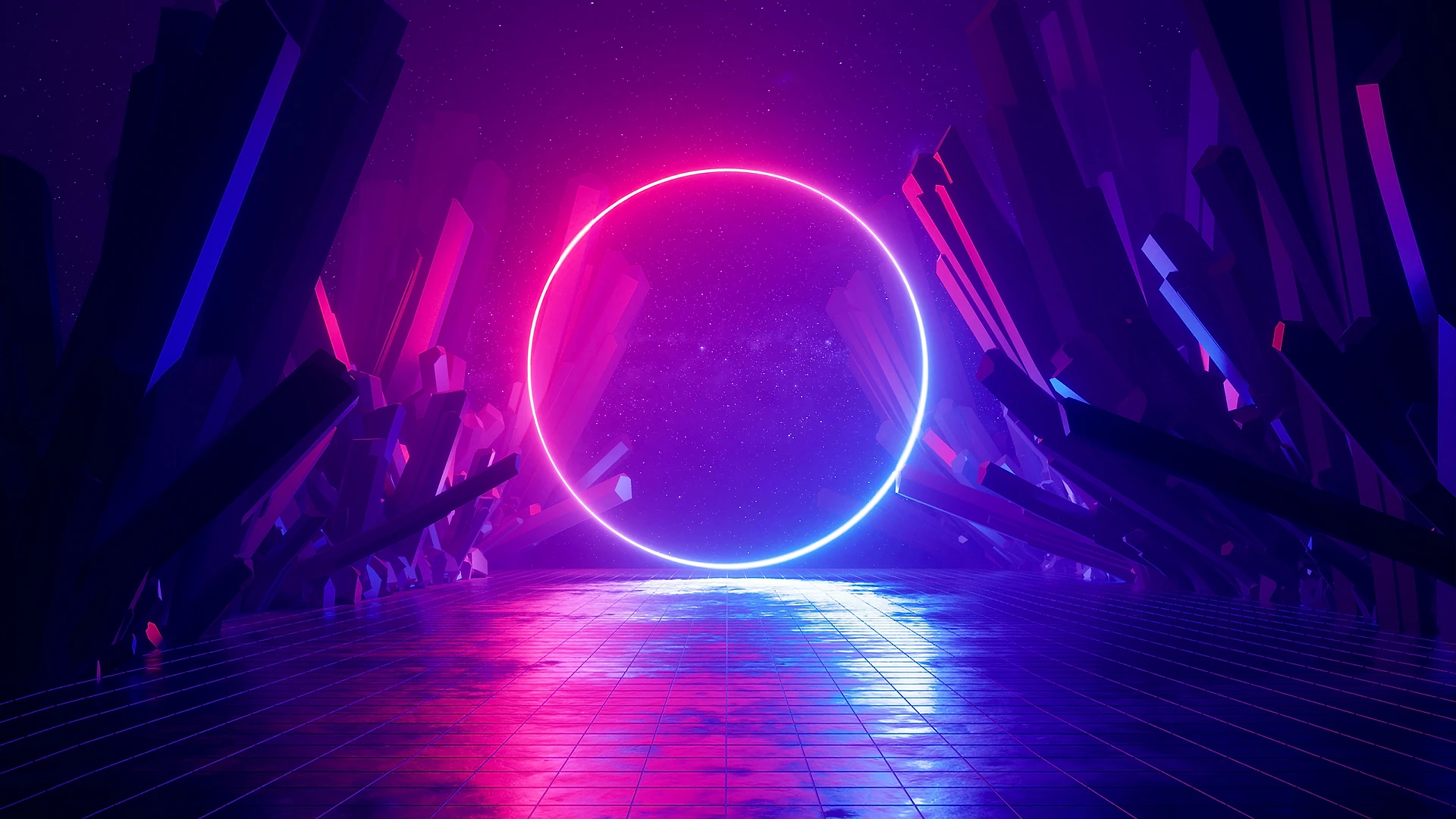 Vórtice Fractal de Amatista (FullHD)