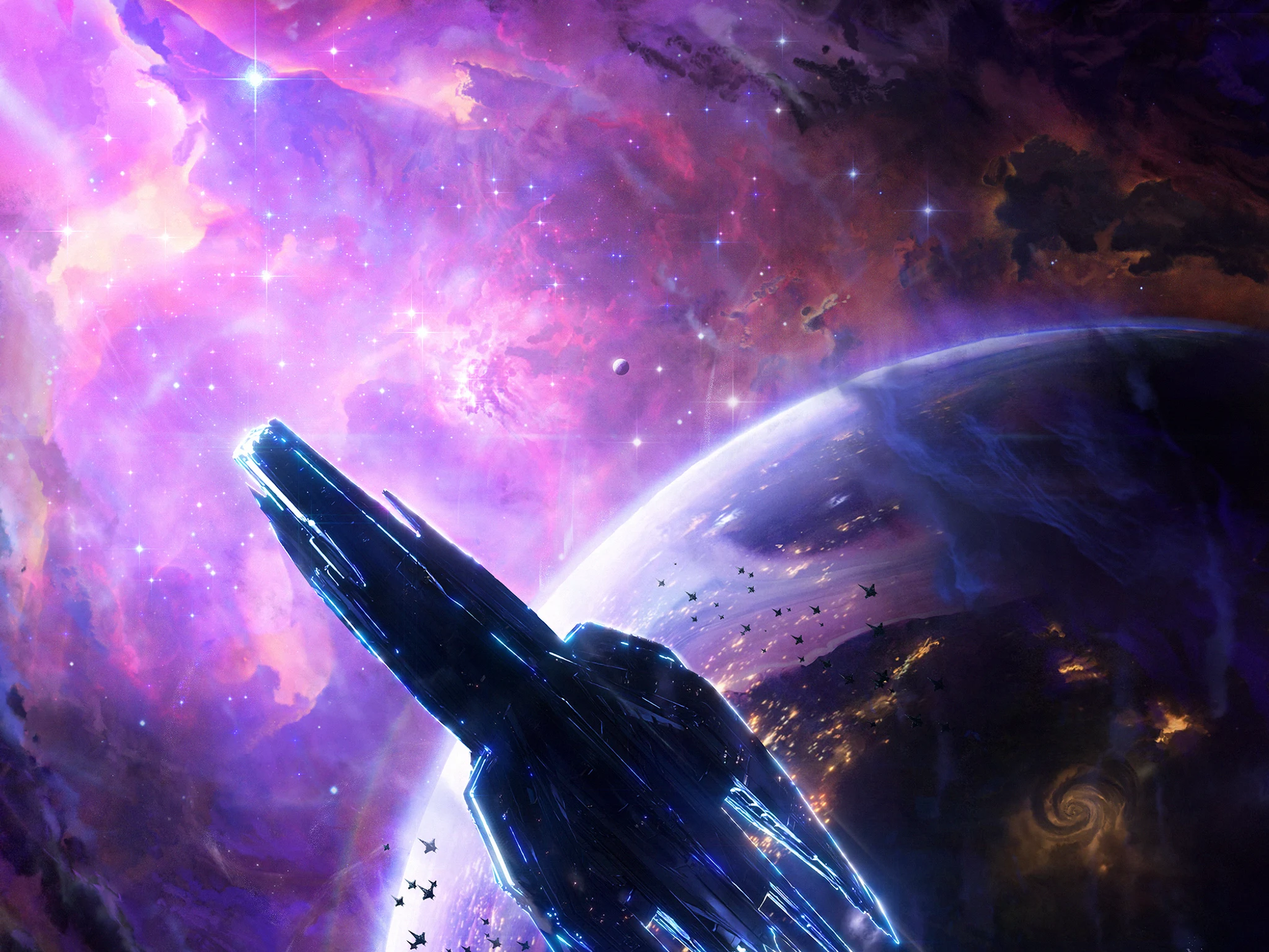 Cinturón de Asteroides y Sol Distante (Tablet Retina)
