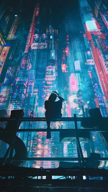 Distrito Subterráneo y Puestos de Fideos (4K Vertical)