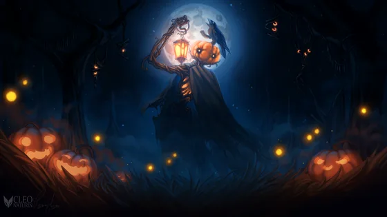 Calabazas Encantadas en Bosque Sombrío (FullHD)