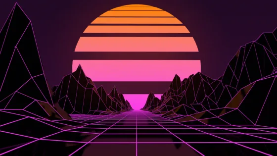 Portal Retrofuturista Synthwave (Live 4K)