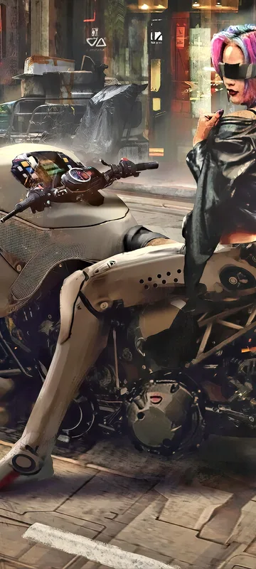 Moto Ciberpunk de Alta Velocidad (FHD+ Smartphone)